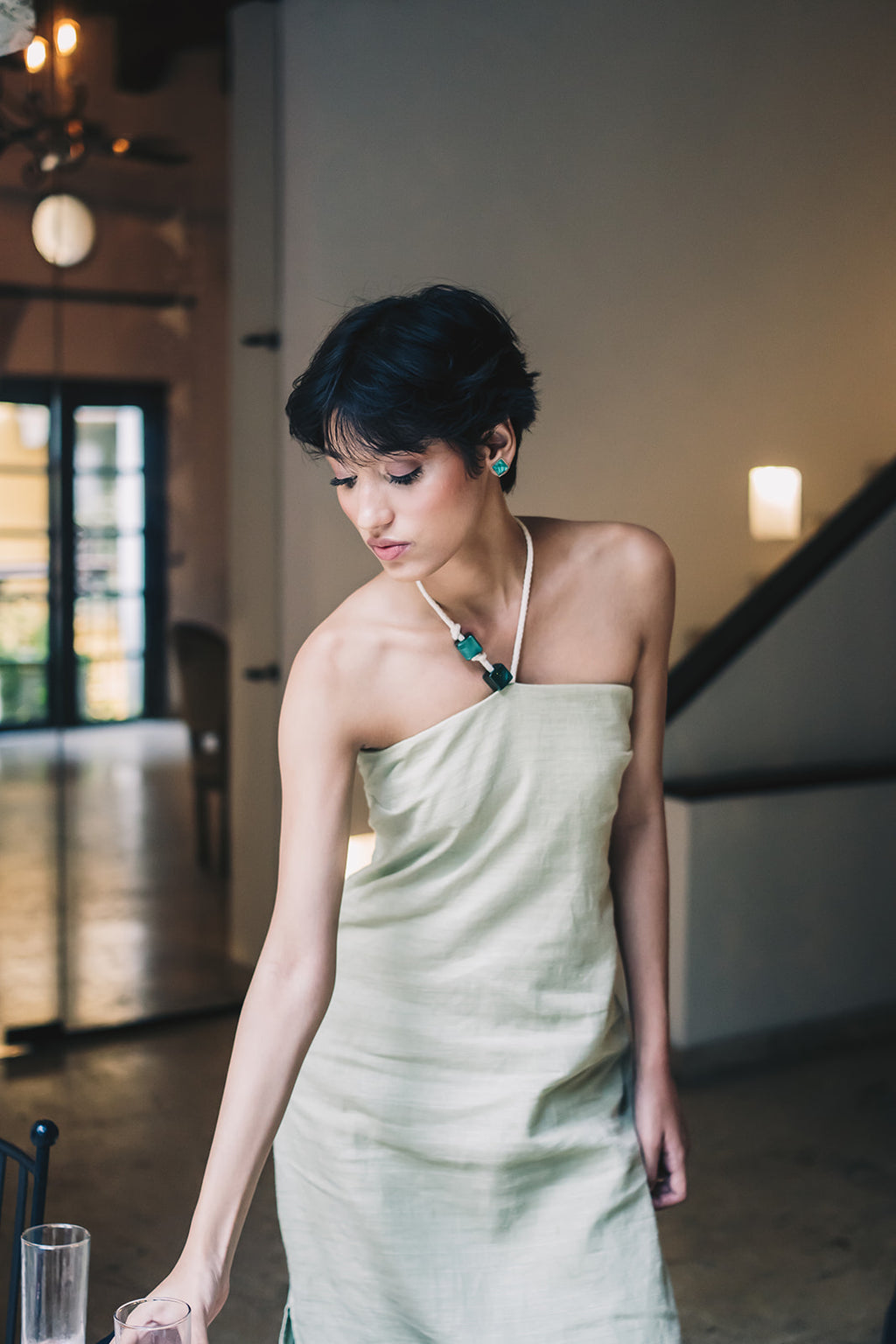 GREEN DREAMS ANKARA DRESS