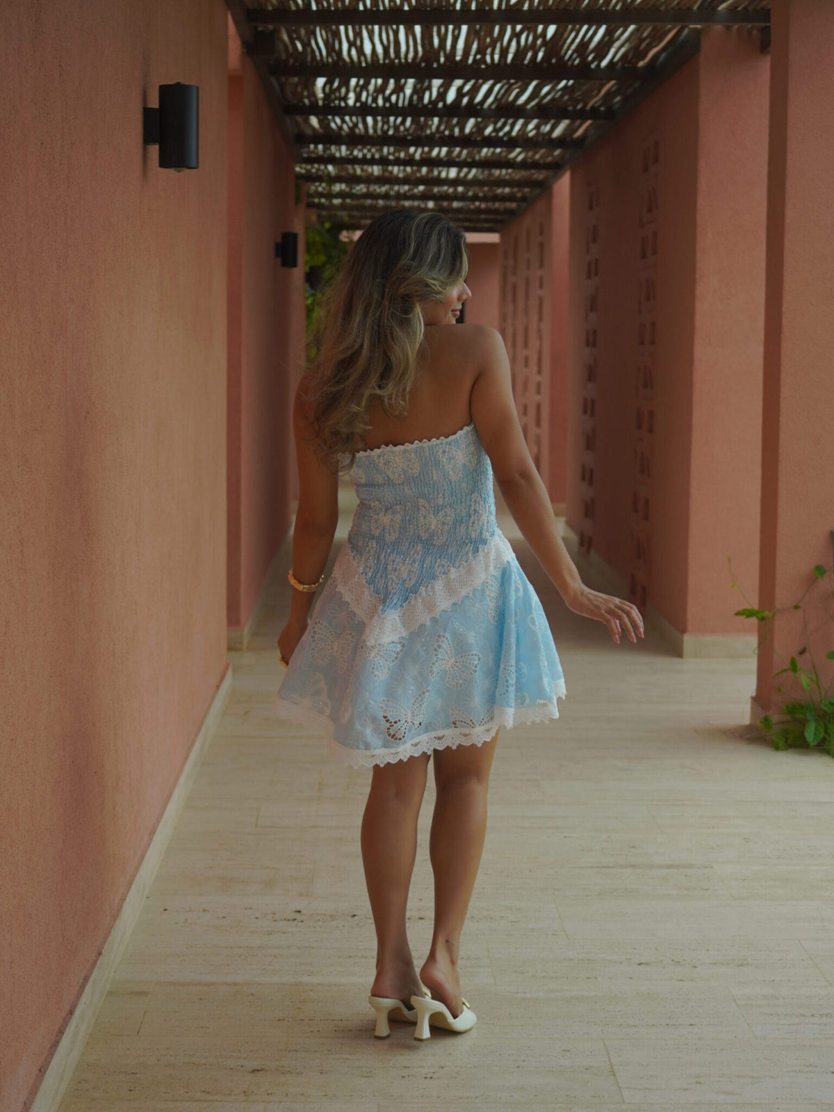 PAMELA MARIPOSA BLUE DRESS