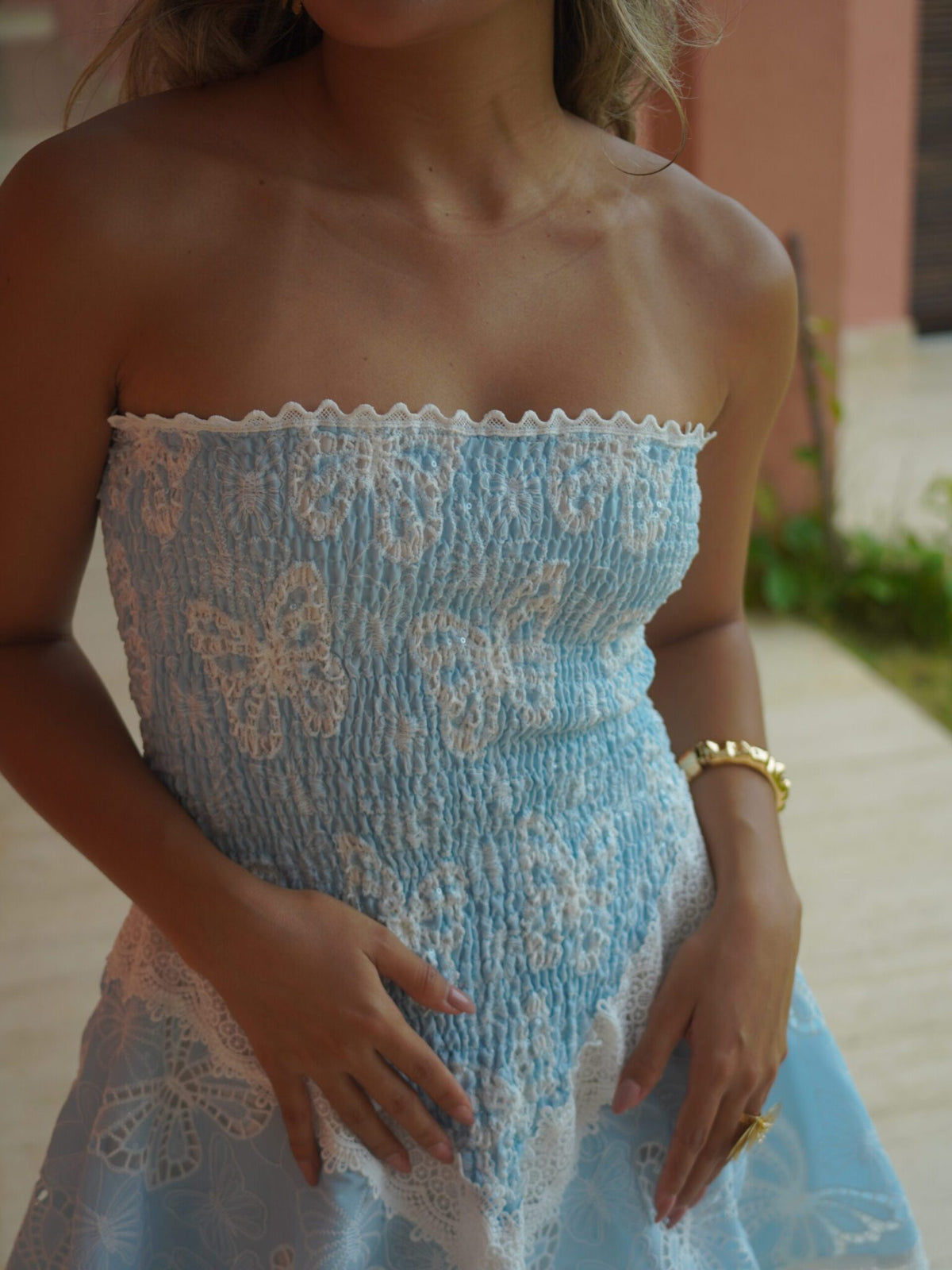 PAMELA MARIPOSA BLUE DRESS
