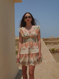 OASIS COLORS EMBROIDERED DRESS