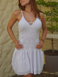 COSTA BAHIA WHITE  EMBROIDERED DRESS