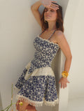 PAMELA EMBROIDERED TURQUI DRESS