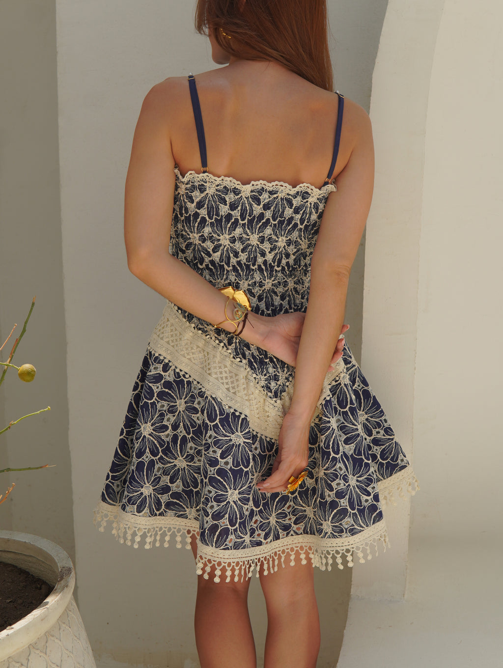PAMELA EMBROIDERED TURQUI DRESS