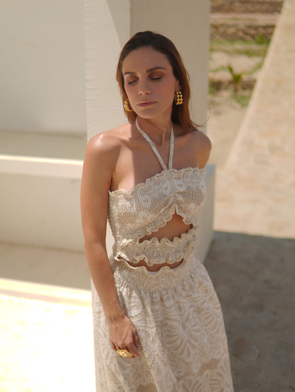 LORETTA IVORY DRESS