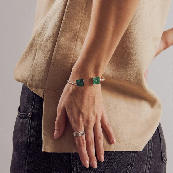BRAZALETE SOPHIA EN PLATA Y ESMERALDA