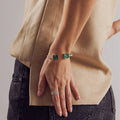 BRAZALETE SOPHIA EN PLATA Y ESMERALDA