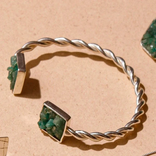 BRAZALETE SOPHIA EN PLATA Y ESMERALDA
