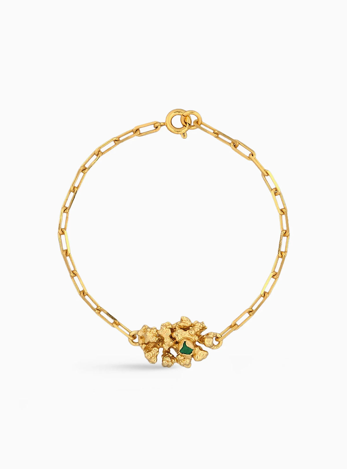 AURA EMERALD CHUNK BRACELET