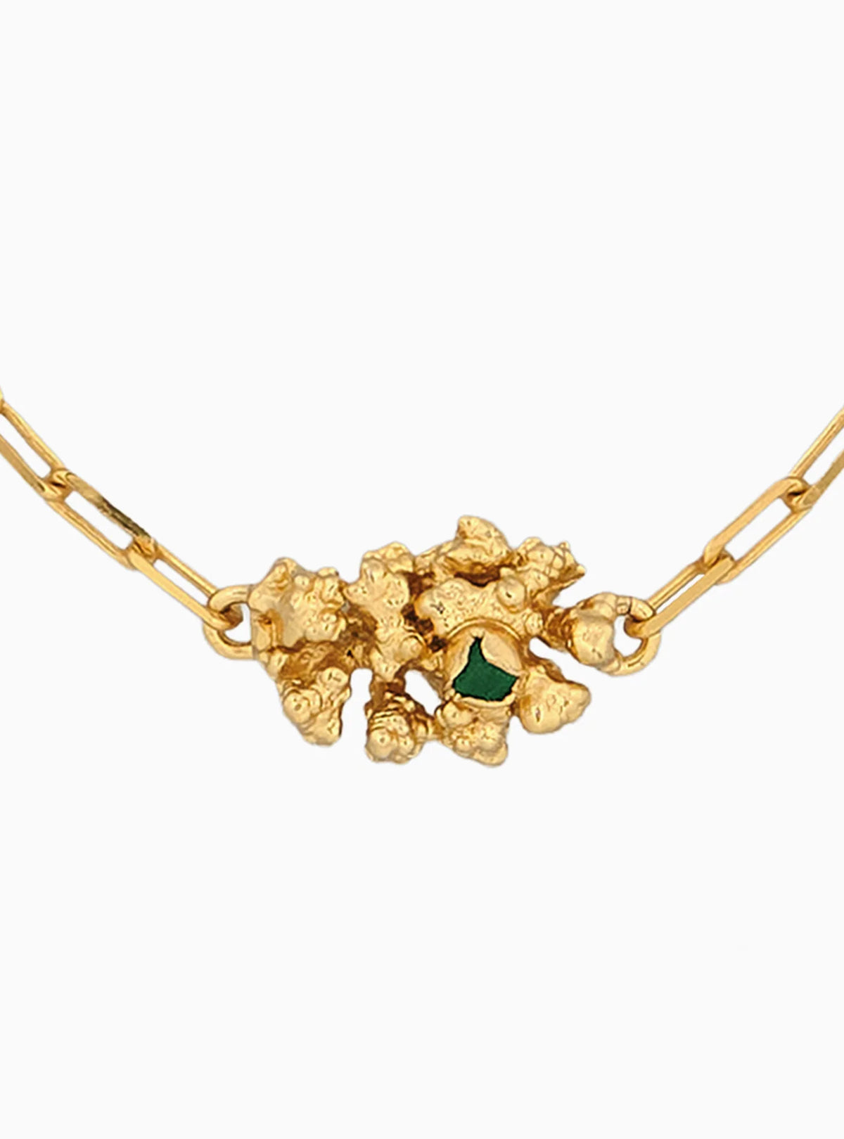 AURA EMERALD CHUNK BRACELET