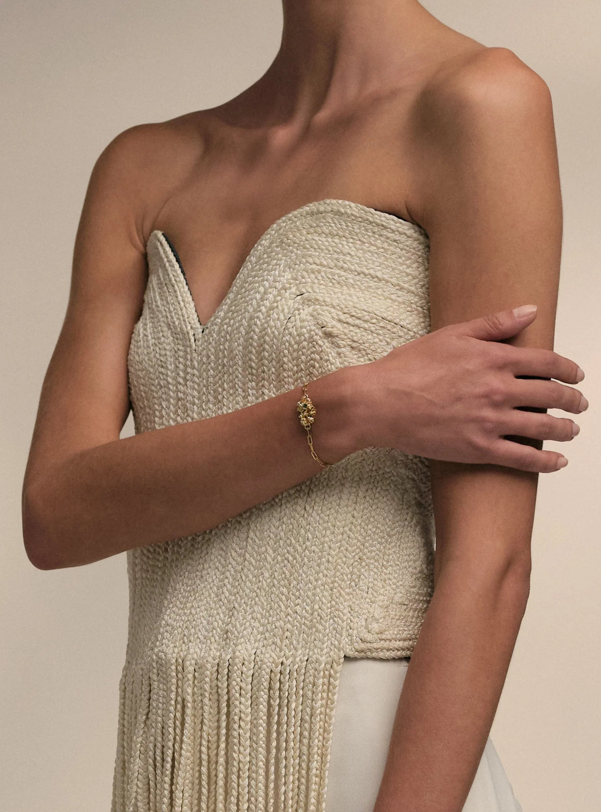 AURA EMERALD CHUNK BRACELET