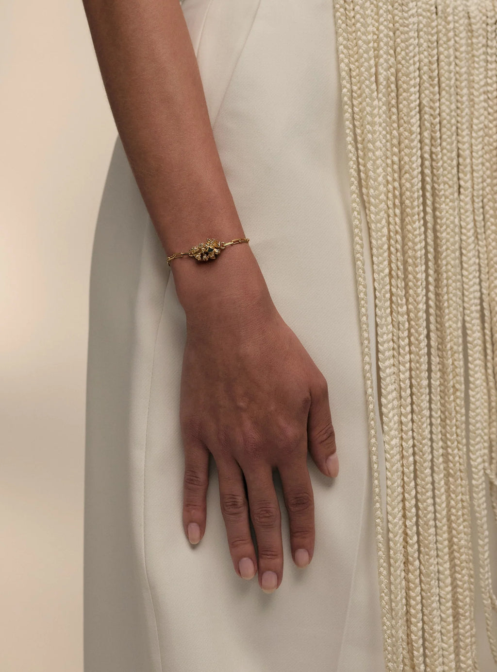 AURA EMERALD CHUNK BRACELET