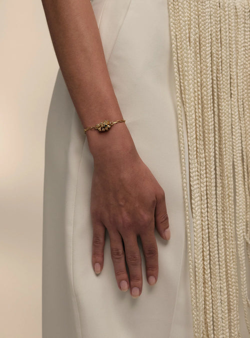 AURA EMERALD CHUNK BRACELET
