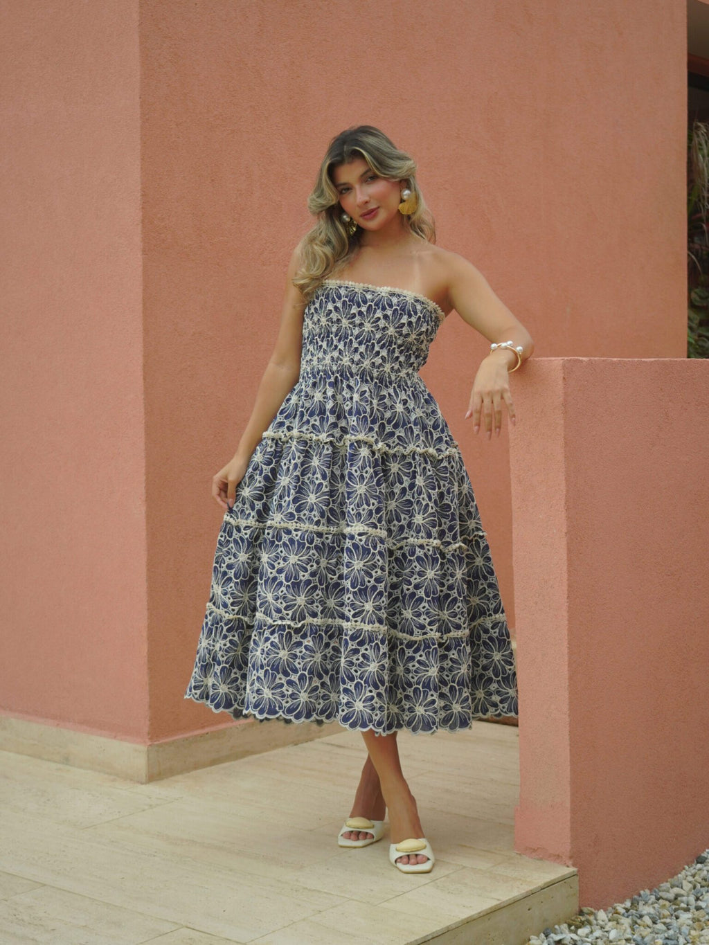 LUCI DRESS/SKIRT BLUE/FLOWERS