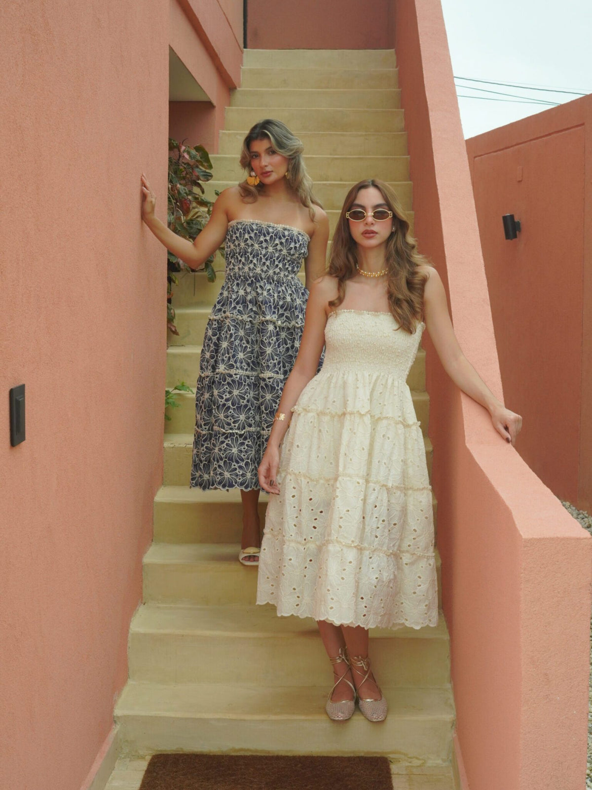 LUCI DRESS/SKIRT CREAM/FLOWERS