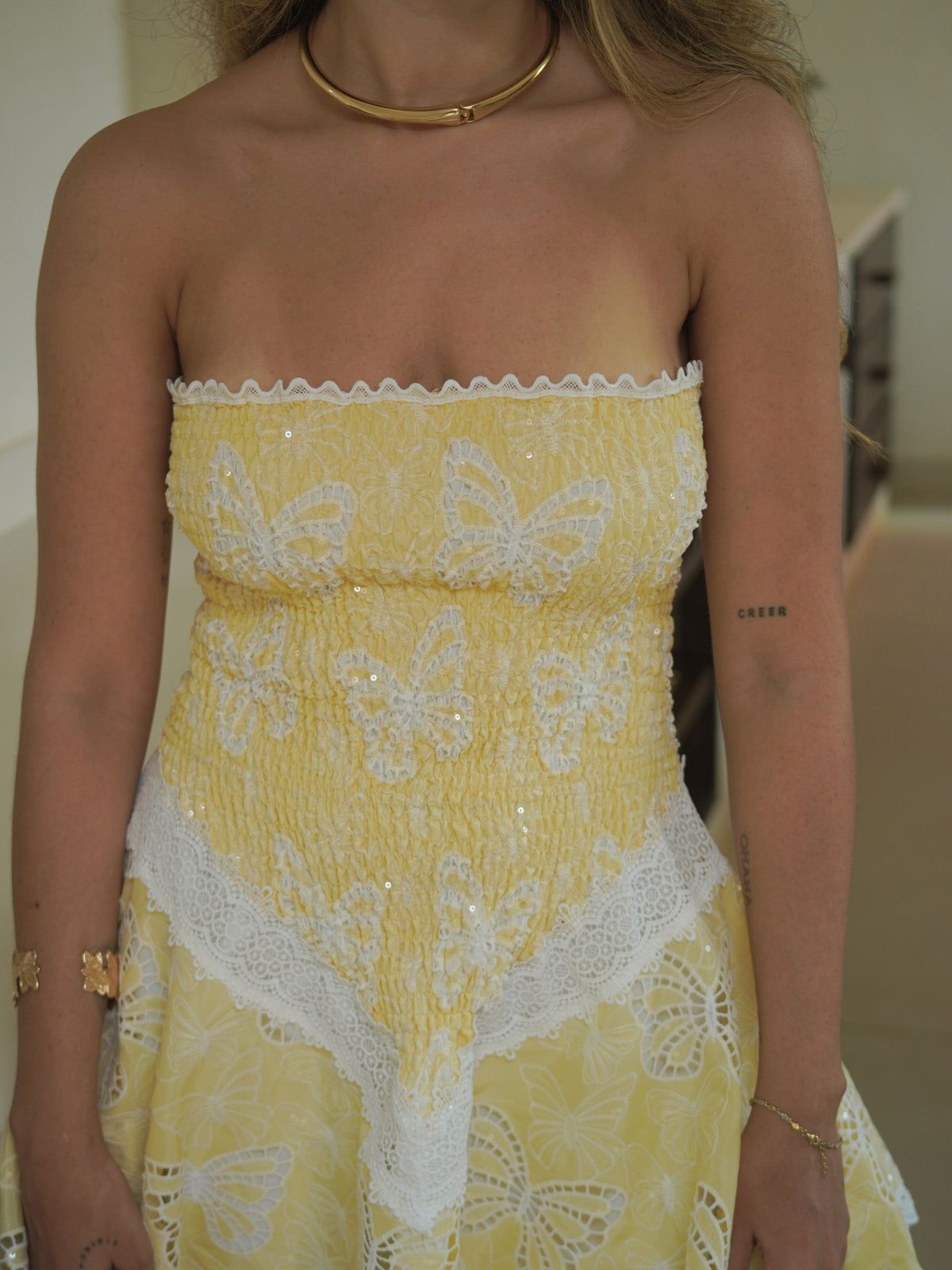 PAMELA MARIPOSA YELLOW DRESS