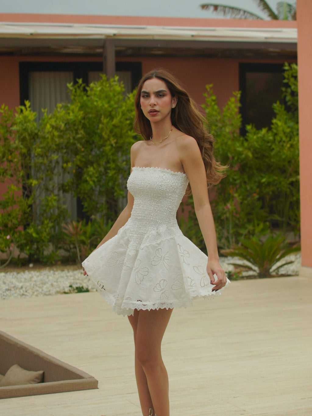PAMELA MARIPOSA WHITE DRESS
